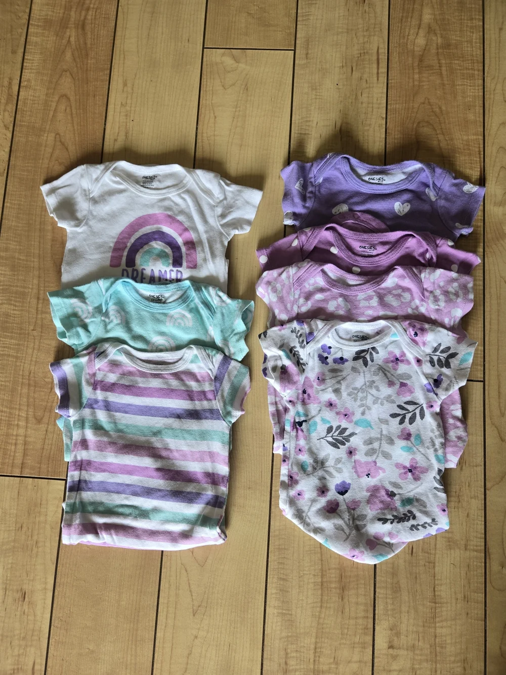 HUGE BUNDLE Carter's, Gerber, Baby Place, Baby Girls Onesies
